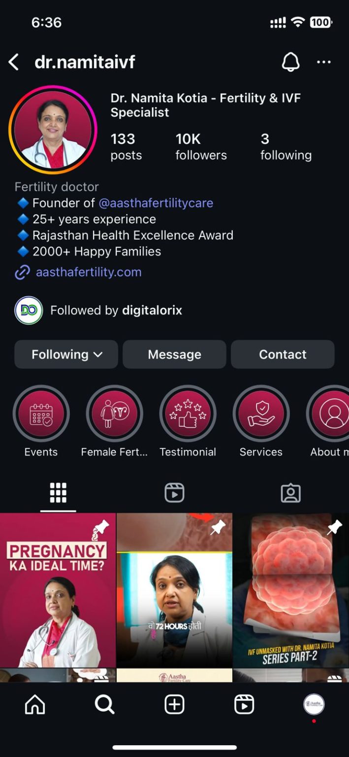 How an IVF Doctor Grew from 1K to 10K Instagram Followers in 5 Months ...