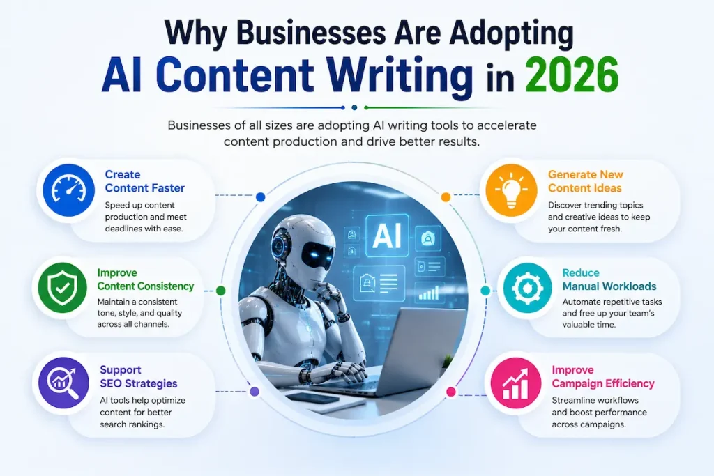 Business guide to AI content writing, SEO, and marketing automation